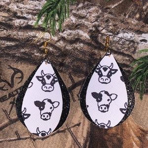 Cow Theme Earrings